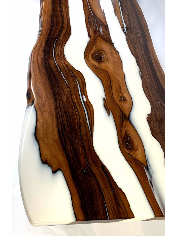 Dining XXL walnut white table