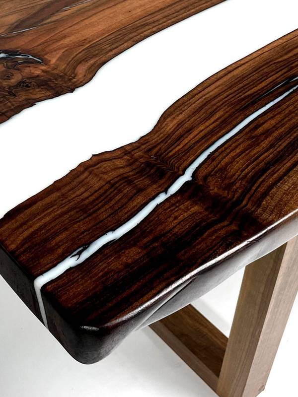 Dining XXL walnut white table