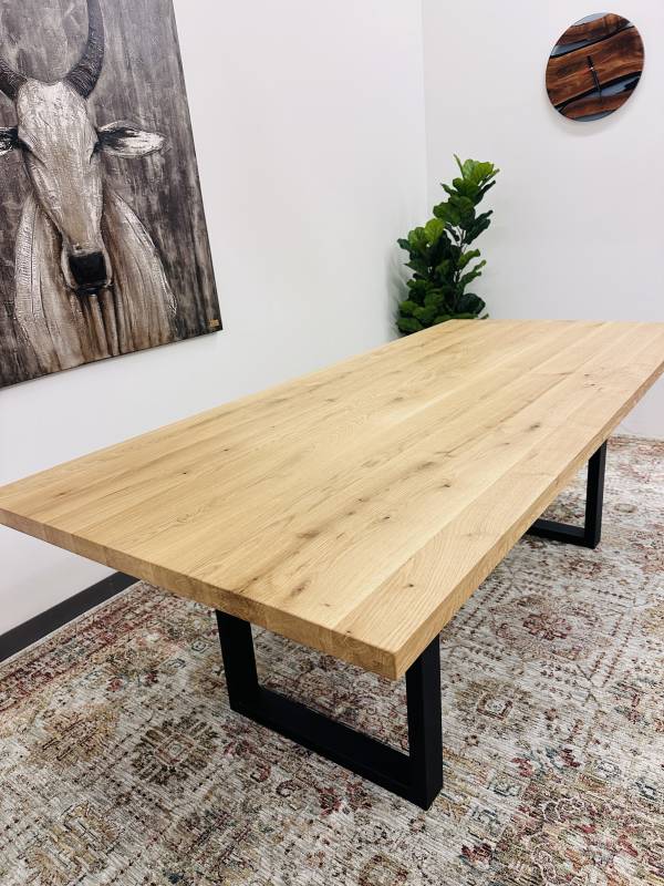 Dining large oak white table