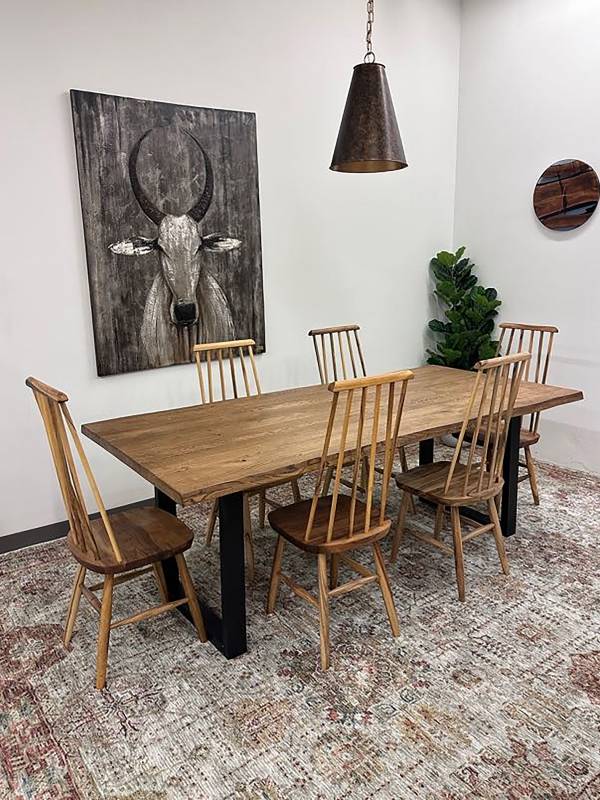 Dining medium dark oak table