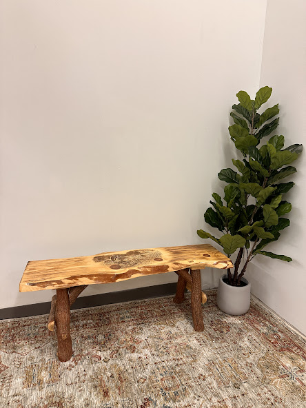 Natural wood bench 2
