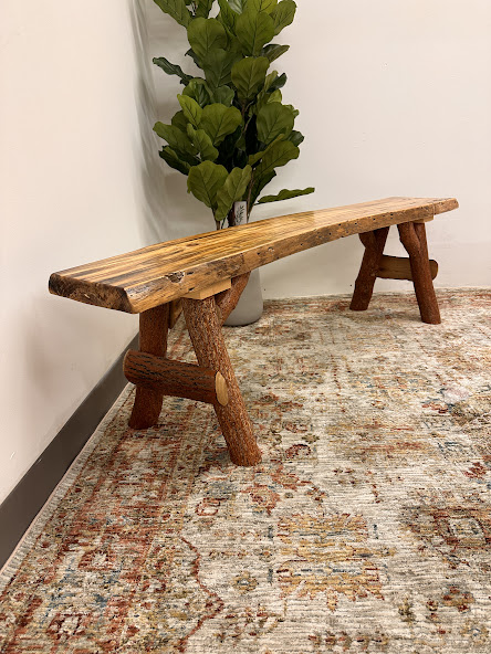 Natural wood bench 3