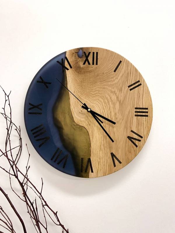 Epoxy and wood wall clock (11)