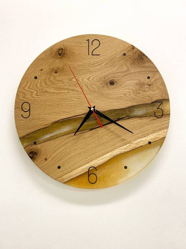 Epoxy and wood wall clock (14)