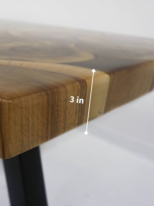 Rectangle dining stump pattern table