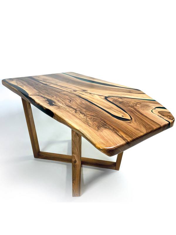 Dining medium epoxy resin table
