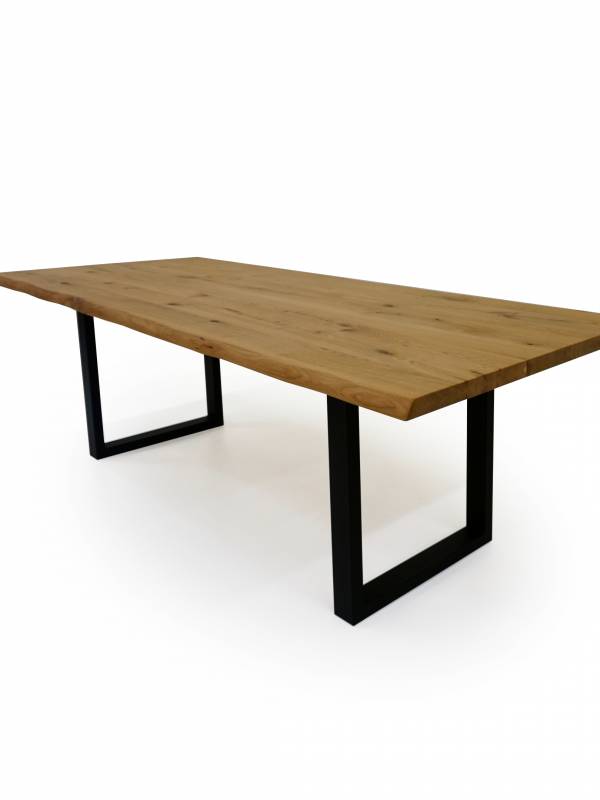 Dining oak white table large