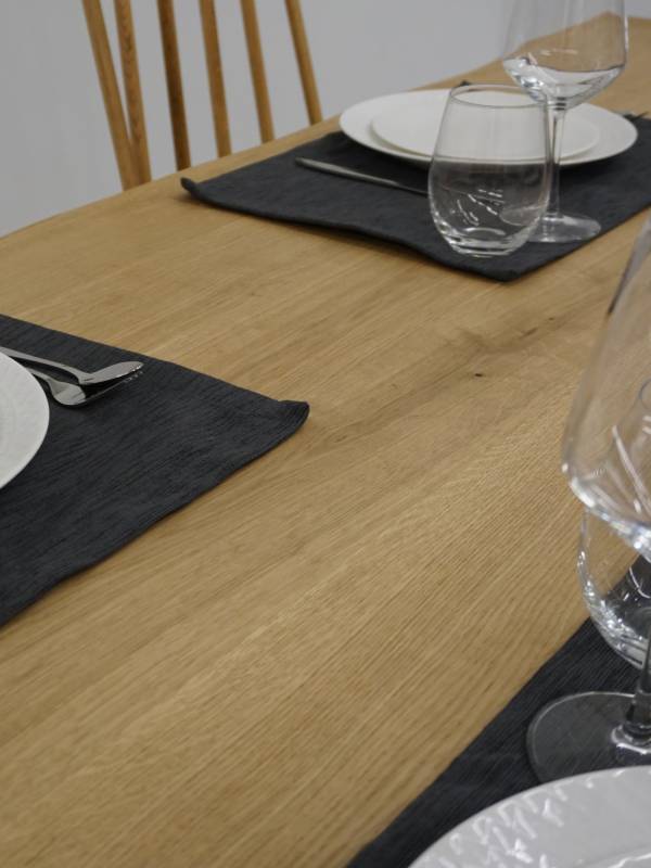 Dining oak white table large