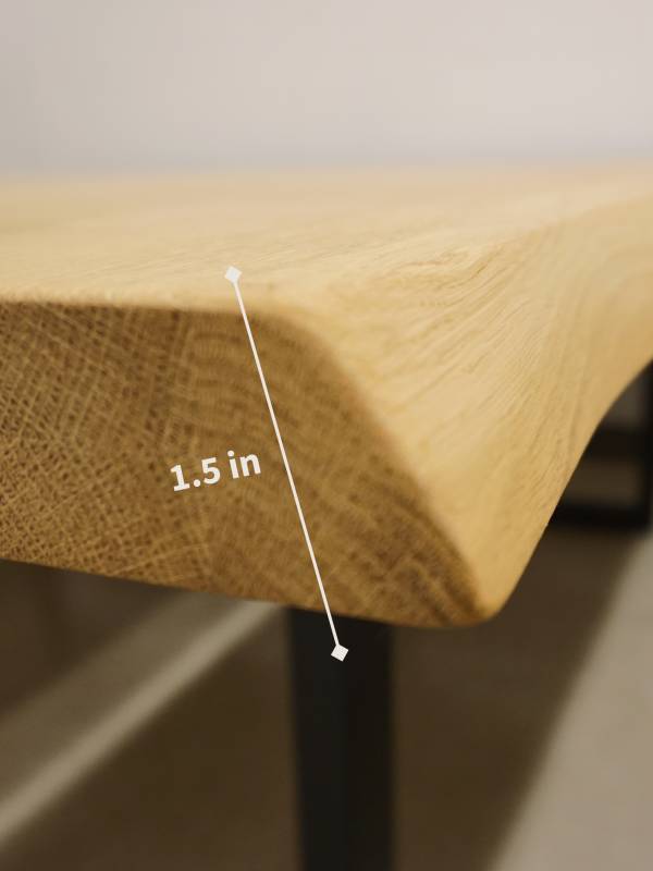 Dining oak white table large
