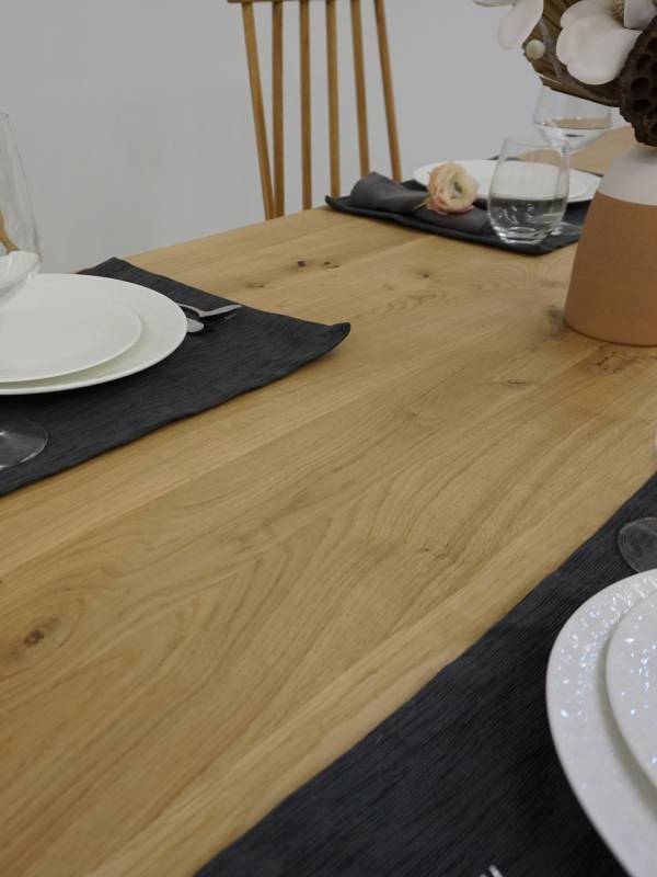 Dining large oak white table